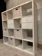 Kallax white unit including baskets, cupboards & drawers, Huis en Inrichting, Ophalen, 50 tot 100 cm, Zo goed als nieuw, Minder dan 100 cm