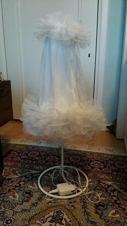 Nachtlampje wit, Huis en Inrichting, Lampen | Tafellampen, Zo goed als nieuw, Minder dan 50 cm, Kunststof, Overige materialen