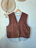 Vintage (unisex) corduroy/teddy gilet XL, Kleding | Heren, Bodywarmers, Bruin, Ophalen of Verzenden, Zo goed als nieuw, Maat 56/58 (XL)