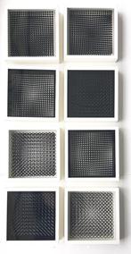 Victor Vasarely Oeuvres Profondes Cinétiques 8 Framed 3d BOX, Ophalen of Verzenden