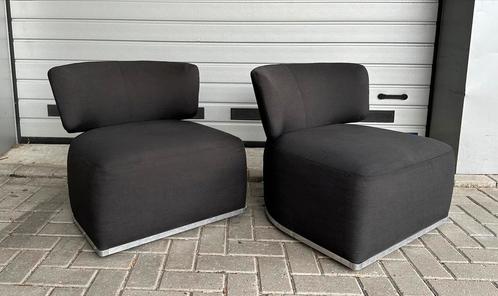 2 B&B Italia Maxalto design fauteuils, Huis en Inrichting, Fauteuils, Gebruikt, 50 tot 75 cm, Minder dan 75 cm, Ophalen