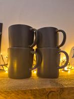 4 IKEA mokken antraciet grijs - zgan, Ophalen of Verzenden, Zo goed als nieuw