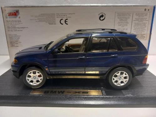 BMW X5 dark blue Welly metal 1:18 KRD, Hobby en Vrije tijd, Modelauto's | 1:18, Zo goed als nieuw, Auto, Welly, Ophalen of Verzenden