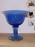blauwe vaas - schaal, Ophalen, Blauw, Minder dan 50 cm, Glas