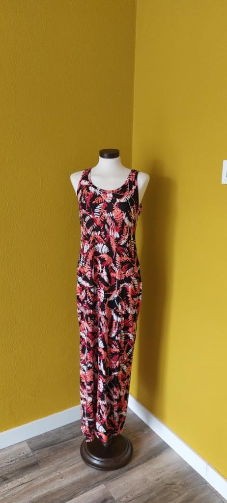 Vrolijke maxi jurk van Thue Spirit" in maat M., Kleding | Dames, Jurken, Zo goed als nieuw, Maat 38/40 (M), Zwart, Onder de knie