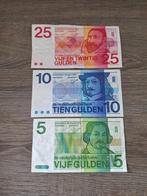 Setje biljetten 5, 10 en 25 gulden Erflaters 1968 - 1973, Postzegels en Munten, Bankbiljetten | Nederland, Ophalen of Verzenden