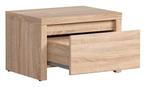 VOORRAAD Moderne Sonoma eiken nachtkastjes met lade NIEUW, Overige materialen, Nieuw, Ophalen of Verzenden, 45 tot 65 cm