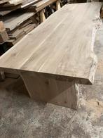 eikentafel stoere boomstam tafel bijna 8 dik met onderstel, Ophalen, Nieuw, 75 cm of meer, 60 cm of meer