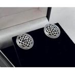 Manchetknopen neverending oorbellen antiek zilver zilveren, Sieraden, Tassen en Uiterlijk, Manchetknopen, Verzilverd, Ophalen of Verzenden