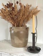 Brocante oude Franse grespot / gres pot beboterd, Antiek en Kunst, Ophalen of Verzenden