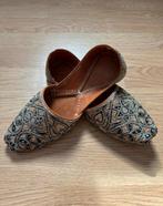 Leren Khussa schoenen maat 39, Bruin, Ophalen of Verzenden, Zo goed als nieuw, Pantoffels of Sloffen