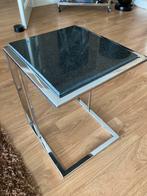 Bijzet/ Cocktail tafel Marmer/Chroom Eric Kuster stijl, Huis en Inrichting, 45 tot 60 cm, Minder dan 55 cm, Metaal of Aluminium