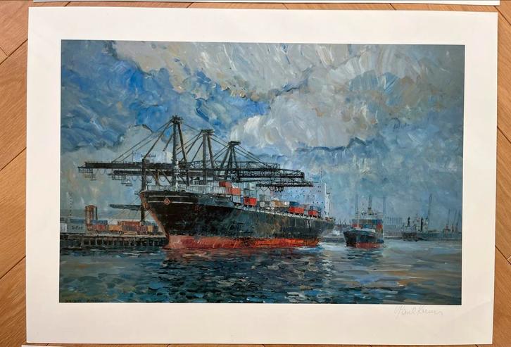 Paul Karrebijn 7 gesigneerde Maritieme posters, Antiek en Kunst, Kunst | Litho's en Zeefdrukken, Ophalen