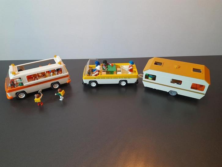 Playmobil Auto, Caravan & Schoolbus set, Kinderen en Baby's, Speelgoed | Overig, Gebruikt, Jongen of Meisje, Ophalen of Verzenden