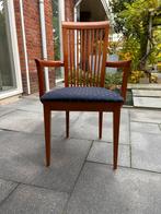 Eetkamerstoelen 4 stuks Kersenhout, Huis en Inrichting, Stoelen, Ophalen, Zo goed als nieuw, Blauw, Vijf, Zes of meer stoelen