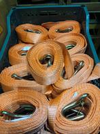 Spanbanden. 5 mtr. Oranje. Splithaak. 5 ton!, Ophalen of Verzenden, Nieuw