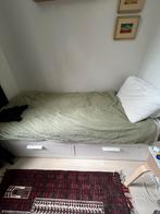 IKEA Bedbank Brimnes 80x200cm, Ophalen, Eenpersoons, Wit, Zo goed als nieuw