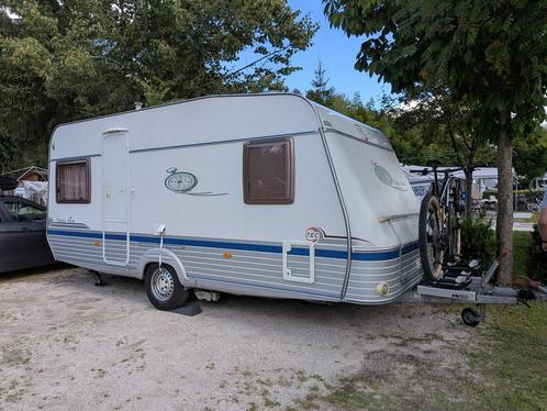 TEC Caravan met Mover en Luifel, Caravans en Kamperen, Caravans, Particulier, tot en met 4, 1250 - 1500 kg, Rondzit, T.E.C., Frans bed