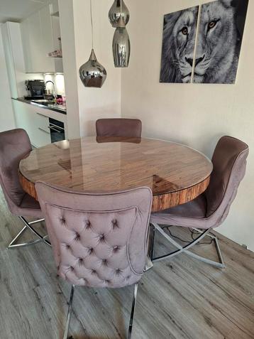 Eric Kuster Stijl Ronde Eettafel 140x80 beschikbaar voor biedingen