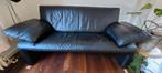 Jori zwart leren bank, Huis en Inrichting, Banken | Bankstellen, Ophalen, Gebruikt, 75 tot 100 cm