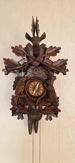 Mooie Houten Koekoeksklok met Jachtmotief, Ophalen