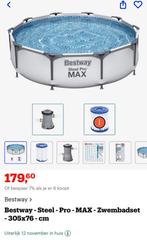 NIEUW: Bestway steel pro Max 305 zwembad met filterpomp, Ophalen, Minder dan 80 cm, Rond, 300 cm of meer