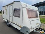 Knaus Sudwind 450 TF Frans bed/luifel/1e eig., Caravans en Kamperen, Caravans, Schokbreker, Vast bed, Rondzit, Bedrijf