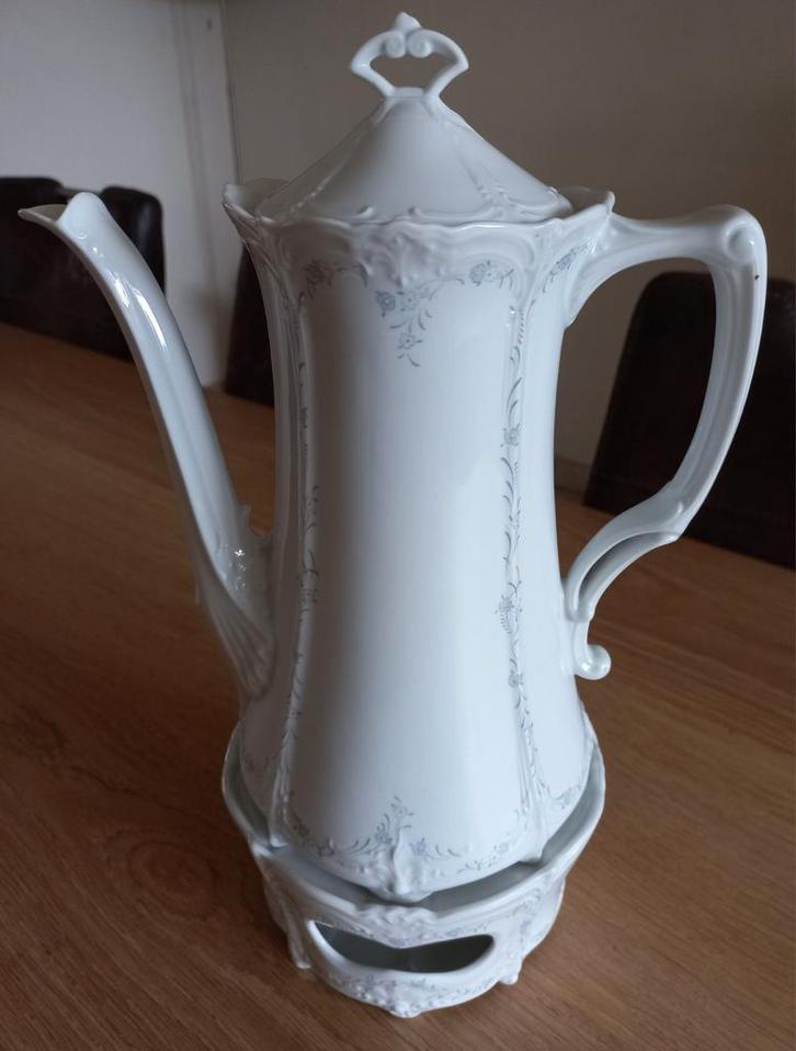 Tirschenreuth Baronesse Nicole koffiepot+rechaud, NIEUWSTAAT, Antiek en Kunst, Antiek | Servies los, Ophalen of Verzenden