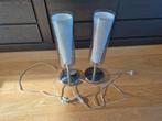 Set van 2 moderne tafellampen, Huis en Inrichting, Lampen | Tafellampen, Ophalen, 50 tot 75 cm, Zo goed als nieuw, Glas