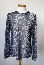 Norah voile shirt mt 42 zwart/blauw/wit  met lange mouwen, Maat 42/44 (L), Zo goed als nieuw, Verzenden, Blauw