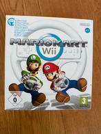 Wii spel Mario Kart pack met Wheel en verpakking, Racen en Vliegen, Ophalen of Verzenden, Zo goed als nieuw, 3 spelers of meer