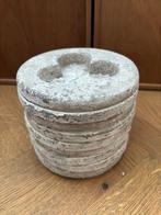 Prachtige sober/stoer wonen landelijke stenen kandelaar, Huis en Inrichting, Woonaccessoires | Kandelaars en Kaarsen, Ophalen of Verzenden