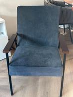 Woood, Arwin stoel - staalblauw ribstof, Huis en Inrichting, Fauteuils, Ophalen, 75 tot 100 cm