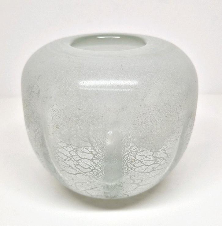 W.J. Rozendaal Kristalunie Maastricht craquelé vaasje 1935., Antiek en Kunst, Antiek | Glas en Kristal, Ophalen of Verzenden