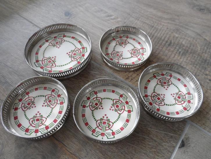 Antieke onderzetters - Max Dannhorn., Antiek en Kunst, Antiek | Keramiek en Aardewerk, Ophalen of Verzenden