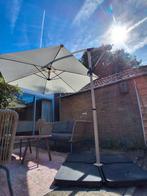 Mooie zweefparasol hout look, Ophalen, Kantelbaar, 2 tot 3 meter, Zweefparasol