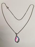 Art deco hanger Iris glas ketting, Ophalen of Verzenden, Hanger