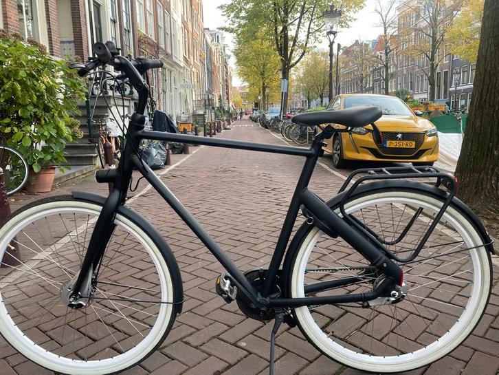 ‘Cortina Blauw’ 7v belt drive herenfiets zwart, Fietsen en Brommers, Fietsen | Heren | Herenfietsen, Zo goed als nieuw, Overige merken