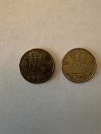 2 Kwartjes 1950 & 1951 - Koningin Juliana, Ophalen of Verzenden, Koningin Juliana, 25 cent, Losse munt