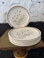 Set 6 vintage seventies ontbijtborden Biltons England bloem, Gebruikt, Ophalen of Verzenden, Bord(en), Overige stijlen