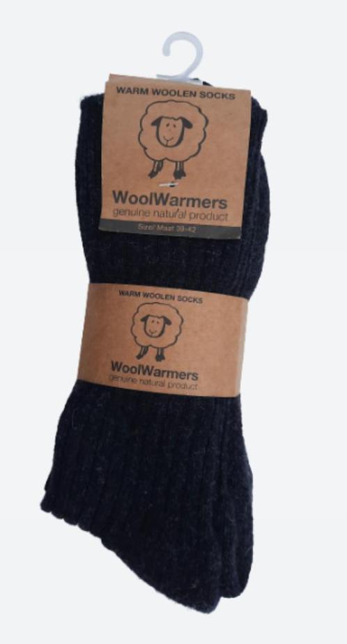 WoolWarmers Wollen Sokken 2-Pack 405, Kleding | Heren, Truien en Vesten, Nieuw, Maat 46 (S) of kleiner, Zwart, Ophalen of Verzenden