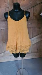 Dubbel hesje met leuke achterkant H&M 34, Kleding | Dames, Tops, Geel, Ophalen of Verzenden, Zo goed als nieuw, Maat 34 (XS) of kleiner