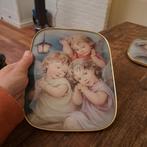 Bol Glas Afbeelding met 3 Kindjes  23 bij 18 cm groot, Antiek en Kunst, Ophalen of Verzenden