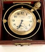 Antieke Waltham USA marine klok met chronometer, Antiek en Kunst, Ophalen of Verzenden
