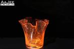 Fidrio Wave – Zakdoekvaas – Orange Bubble – Mini –Oranje, Huis en Inrichting, Oranje, Ophalen of Verzenden, Minder dan 50 cm, Glas