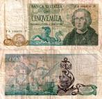 Italië 5000 Lire 1973 - VF/F, Postzegels en Munten, Bankbiljetten | Europa | Niet-Eurobiljetten, Verzenden, Italië, Los biljet