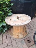 Houten haspel 70/48 leuk als tafeltje izgs, Ophalen, Gebruikt, Rond, Hout