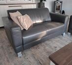 Antraciet leren bank van Montèl | 2 zits bankstel Montel, Huis en Inrichting, Banken | Bankstellen, Ophalen, Hoekbank, Tweepersoons