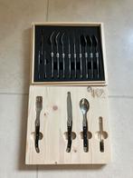 Bestek Laguiole Vie Premium Line Zwart tapas 16 delig, Ophalen of Verzenden, Zo goed als nieuw, Rvs of Chroom, Bestekset