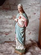 Antiek brocant Mariabeeld heilig hart, Antiek en Kunst, Ophalen of Verzenden